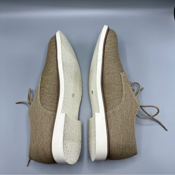 Mutual Weave Memory Foam Dress Sand Canvas Shoes Men’s Size 12 M
